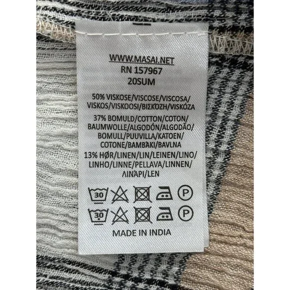 Masai Copen Hagen Womens Plaid Midi Dress With Side Tie Size XL - Picture 7 of 9